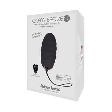 Віброяйце Adrien Lastic Ocean Breeze 2.0 Black, пульт ДК, дуже потужний мотор, 10 віброрежимів SO7030 фото