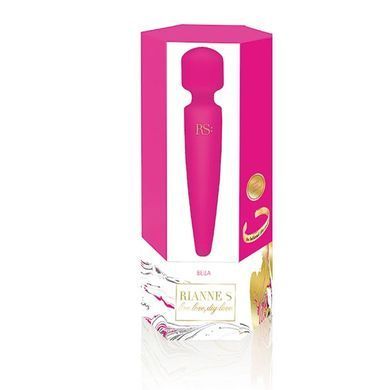 Вибромассажер Rianne S: Bella Mini Wand Rose, 10 режимов работы, медицинский силикон SO3868 фото