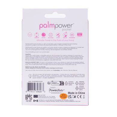 Мини вибромассажер PalmPower Pocket с чехлом на молнии, водостойкий, перезаряжаемый, длина 9 см SO2735 фото
