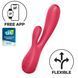 Смарт вібратор-кролик Satisfyer Mono Flex Red, 2 мотори, керування через інтернет SO3900 фото 3