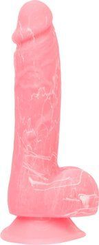 Фалоімітатор, що світиться у темряві, ADDICTION - BRANDON - 7.5 "- PINK G.I.D. / W PB, 19 см, силіко SO4530 фото