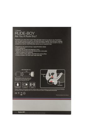 Вибромассажер простаты Rocks Off Rude-Boy Black, массаж промежности, макс диаметр 2,5см RO1586 фото