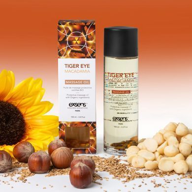 Масажна олія EXSENS Tiger Eye Macadamia (захист з тигровим оком) 100мл, натуральна SO2379 фото