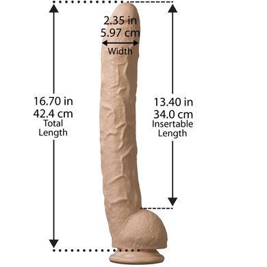 Фаллоимитатор Doc Johnson Dick Rambone Cock White, диаметр 6см, длина 42см, ПВХ SO1546 фото