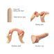 Реалістичний фалоімітатор Strap-On-Me Sliding Skin Realistic Dildo Vanille M, ефект рухливої шкіри SO6253 фото 3