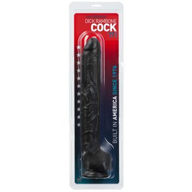 Фаллоимитатор Doc Johnson Dick Rambone Cock Black, диаметр 6см, длина 42см, ПВХ SO1547 фото