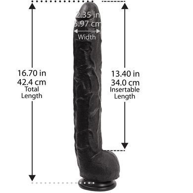 Фаллоимитатор Doc Johnson Dick Rambone Cock Black, диаметр 6см, длина 42см, ПВХ SO1547 фото