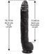 Фаллоимитатор Doc Johnson Dick Rambone Cock Black, диаметр 6см, длина 42см, ПВХ SO1547 фото 5