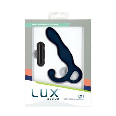 Массажер простаты Lux Active LX1 Anal Trainer 5.75&Prime;, Dark Blue, вибропуля в комплекте SO6837 фото
