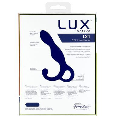 Массажер простаты Lux Active LX1 Anal Trainer 5.75&Prime;, Dark Blue, вибропуля в комплекте SO6837 фото