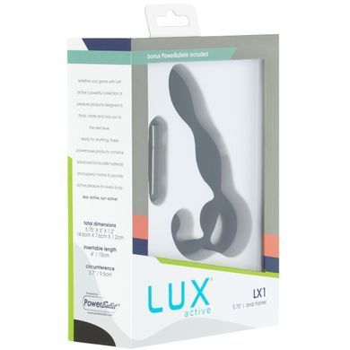 Массажер простаты Lux Active LX1 Anal Trainer 5.75&Prime;, Dark Blue, вибропуля в комплекте SO6837 фото