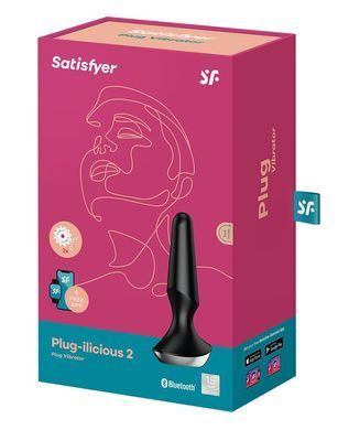 Анальная смарт-вибропробка Satisfyer Plug-ilicious 2 Black SO5444 фото