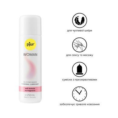 Смазка на силиконовой основе pjur Woman 250 мл, без ароматизаторов и консервантов специально для нее PJ11670 фото