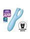Кліторальний смарт вібратор Satisfyer Threesome 4 Blue з трьома пальчиками SO6081 фото 1