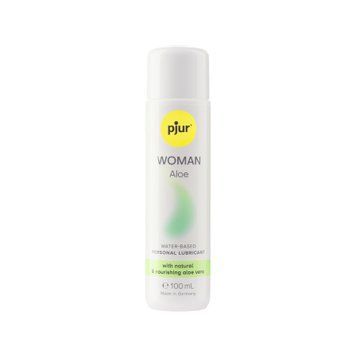 Лубрикант на водній основі pjur Woman Aloe 100 мл з екстрактом алое, зволожувальний, без парабенів PJ13320 фото