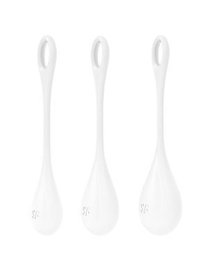 Набір йоні намистин Satisfyer Yoni Power 1 White, діаметр 2-2,5-3см, вага 22-46-74гр SO6735 фото