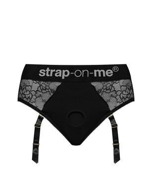 Мереживні трусики для страпона з підв'язками для панчіх Strap-On-Me DIVA HARNESS, S SO5096 фото