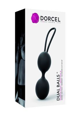 Вагінальні кульки Dorcel Dual Balls Black, діаметр 3,6 см, маса 55 г SO3089 фото