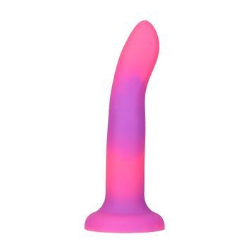 Светящийся в темноте фаллоимитатор ADDICTION - Rave - 8" Glow in the Dark Dildo - Pink Purple SO6850 фото