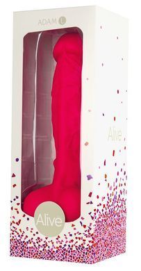 Фаллоимитатор Alive Adam Pink L, двухслойный, силикон+ Silexpan, диаметр 4см AL20331 фото