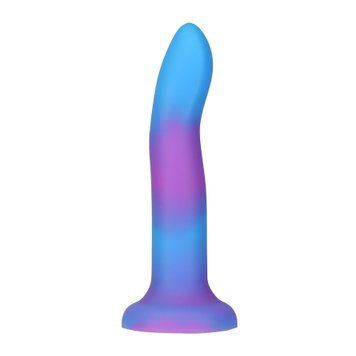 Светящийся в темноте фаллоимитатор ADDICTION - Rave - 8" Glow in the Dark Dildo - Blue Purple SO6851 фото