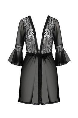 Пеньюар Passion LEAFA PEIGNOIR black XXL/XXXL - ECO Passion SX0508 фото