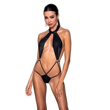 Боди-халтер из экокожи Passion JANNIES BODY L/XL black SO8442 фото