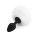 Силиконовая анальная пробка М Art of Sex - Silicone Bunny Tails Butt plug, цвет Белый, диаметр 3,5 с SO6695 фото 1