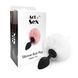 Силиконовая анальная пробка М Art of Sex - Silicone Bunny Tails Butt plug, цвет Белый, диаметр 3,5 с SO6695 фото 3