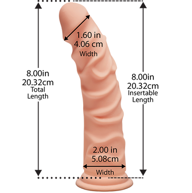 Фаллоимитатор Doc Johnson The D - Ragin D - 8 Inch Without Balls - ULTRASKYN, диаметр 5,1см SO2820 фото