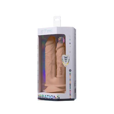 Подвійний фалоімітатор з вібрацією SilexD Double Gusto Vibro Flesh (Model 1 size 8" & 7") + LRS, діаметр 4,5 см та 3,7 см SO8209 фото