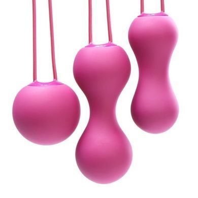 Набір вагінальних кульок Je Joue - Ami Fuchsia, діаметр 3,8-3,3-2,7см, вага 54-71-100гр + подарунок косметичка SO3044 фото