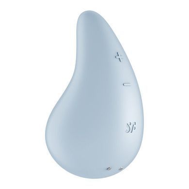 Вибратор для наружной стимуляции Satisfyer Dew Drop Blue, 2 мотора, 12 режимов, мягкий корпус SX1211 фото