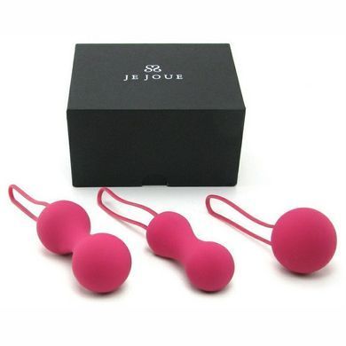 Набір вагінальних кульок Je Joue - Ami Fuchsia, діаметр 3,8-3,3-2,7см, вага 54-71-100гр + подарунок косметичка SO3044 фото