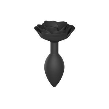 Силіконова анальна пробка Love To Love OPEN ROSES L SIZE - BLACK ONYX SO5983 фото
