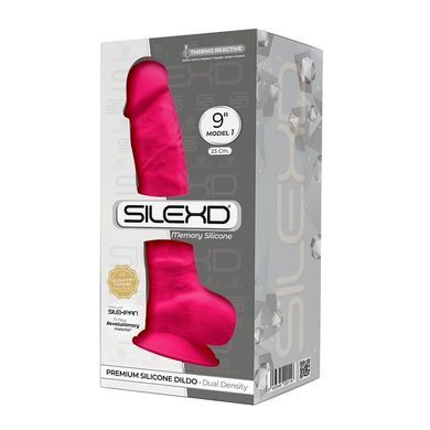 Фалоімітатор SilexD Tomas Pink (MODEL 1 size 9in), двошаровий, силікон + Silexpan, діаметр 4,9см SO5023 фото
