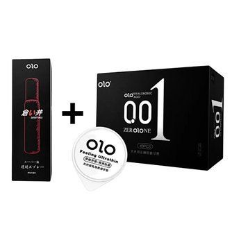 🔥Набір ультратонких презервативів OLO Feeling Ultrathin 10 шт + пролонгатор OLO 5 мл TK0040 фото