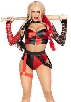 Еротичний костюм Leg Avenue Crime Spree Sweetie Costume L, топ, шорти SO9206 фото