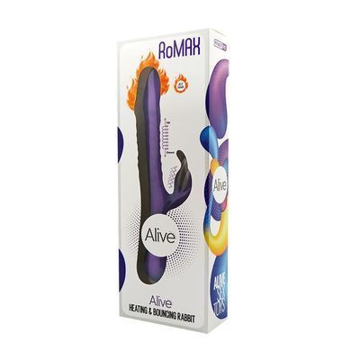 Вибратор кролик с подогревом и ротацией Alive RoMAX Purple SO3978 фото