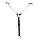 Зажимы для сосков с фиксацией на мошонке Nipple Clamps for Men, Эко кожа SO5146 фото 2