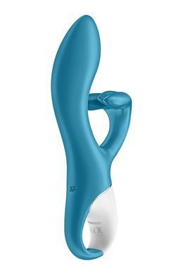 Вібратор-кролик із потрійним відростком Satisfyer Embrace me Turquoise, 2 мотори, діаметр 3,6 см SO6284 фото