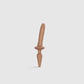 Анальная пробка с дилдо 2в1 Strap-On-Me SWITCH PLUG-IN REALISTIC DILDO Caramel S, диаметр 3,3/2,9 см SO6827 фото