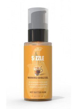 Зігрівальний масажний гель Sensuva &mdash; Sizzle Lips Butter Rum (59 мл), без цукру, їстівний SO9826 фото