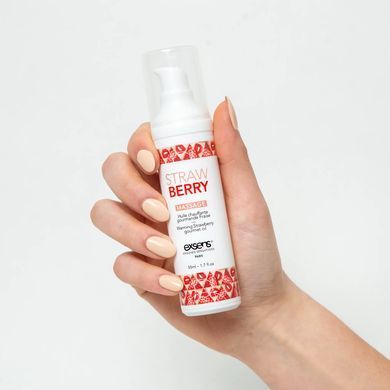 Масажна олія EXSENS Strawberry 50 мл розігрівальна, без цукру, без парабенів, їстівна SO2359 фото