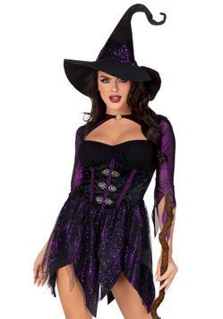 Костюм ведьмы Leg Avenue Mystical Witch M, платье, шляпа SO9333 фото