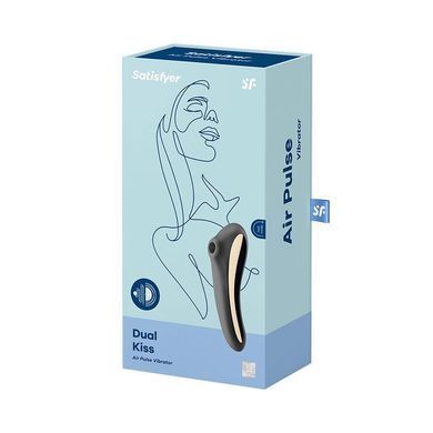 Вакуумный стимулятор с вибрацией Satisfyer Dual Kiss Black SO6114 фото