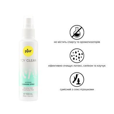 Антибактеріальний спрей для секс-іграшок pjur Toy Clean 100 мл без спирту, делікатний PJ12930 фото