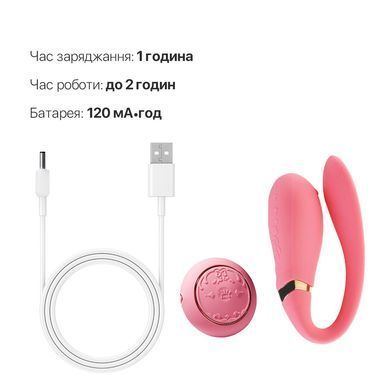 Смартвибратор для пар Zalo &mdash; Fanfan set Rouge Pink, пульт ДУ SO6672 фото