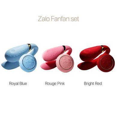 Смартвибратор для пар Zalo &mdash; Fanfan set Bright Red, пульт ДУ SO6673 фото