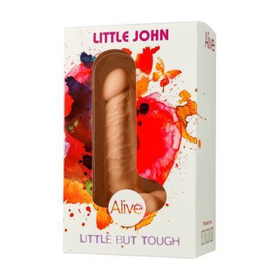 Фалоімітатор з присоскою Alive Little John, діаметр 3,5 см, ПВХ, об&rsquo;ємна головка AL21047 фото